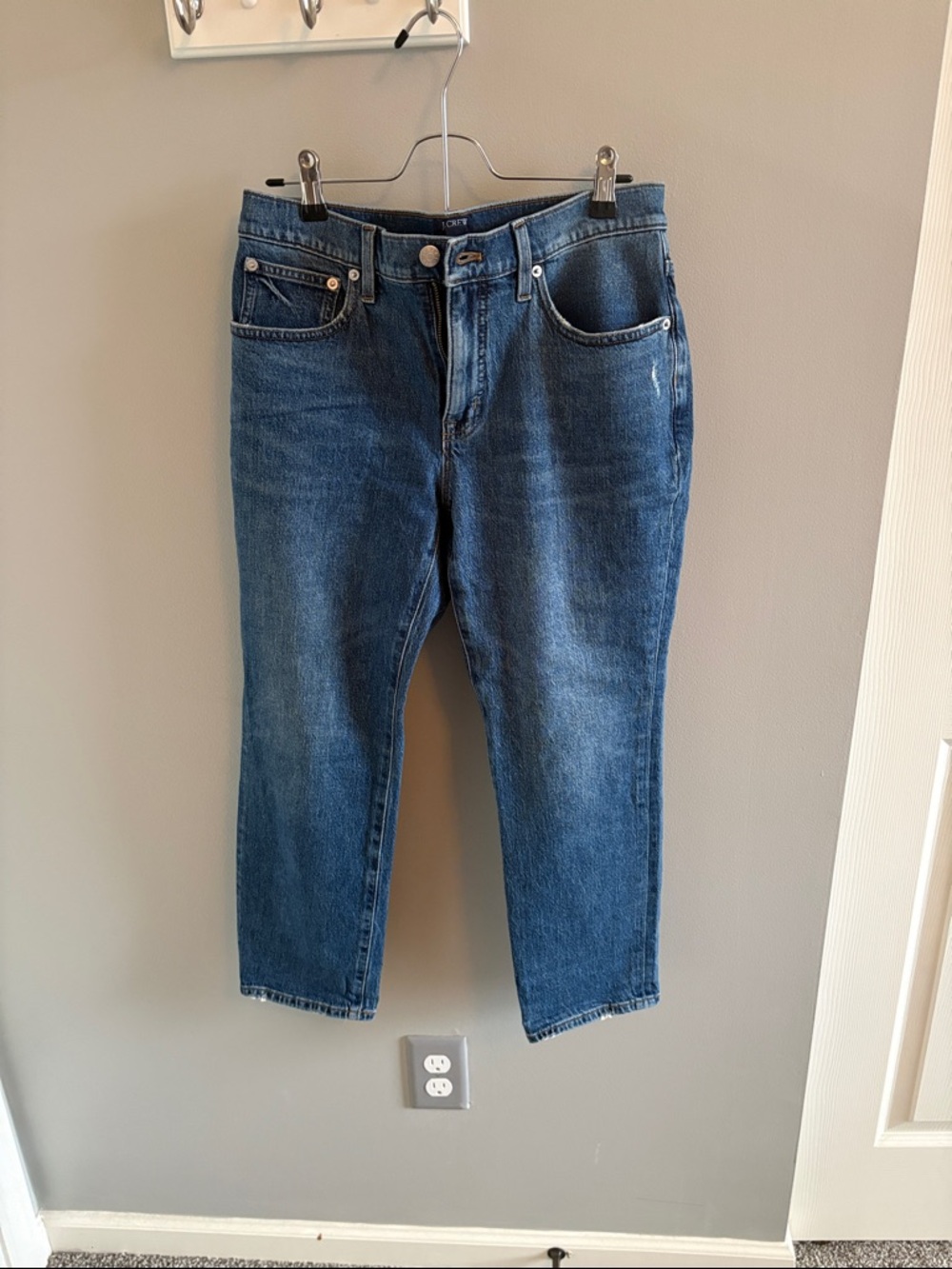 J. Crew Women's Slim Straight Blue Denim Jeans